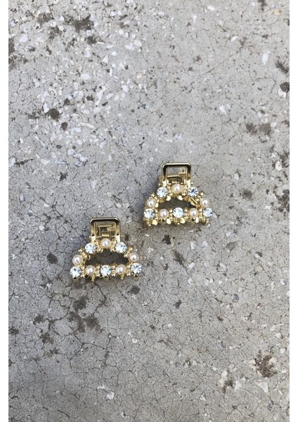 2' Li Inci ve Zirkon Taş Moon Metal Mandal Toka Gold fiyatları