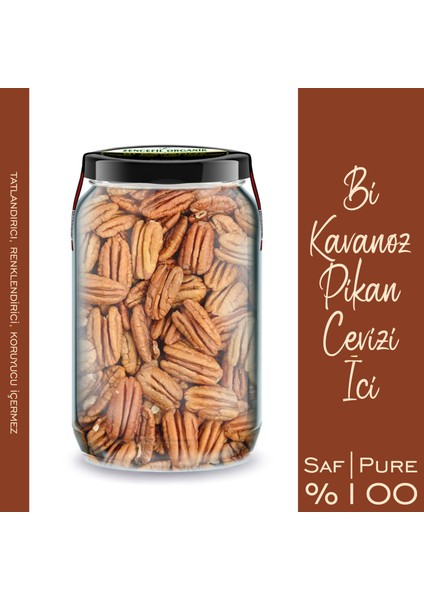 Zencefil Organik Pikan Cevizi Içi Bi Kavanoz 660 cc Cam Kavanozda Saf Katkısız Pikan Ceviz Iç Pecan Nuts