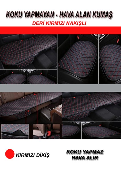 Bmw E90 Uyumlu 3lu Koltuk Minderi Ergo Siyah-Kırmızı