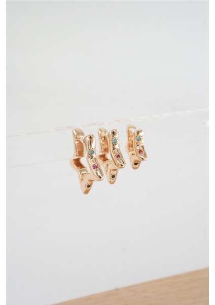 Kadın Vip Seri Baget Zirkon Taşlı 3'lü Küpe Seti fiyatları