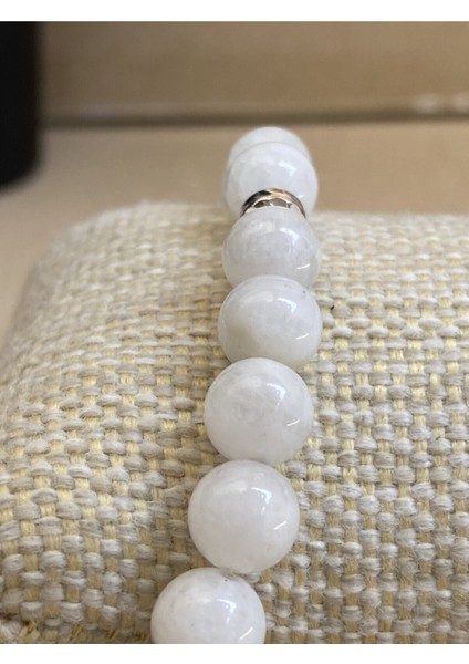 Ay Taşı Doğal Taş Bileklik 8mm modelleri