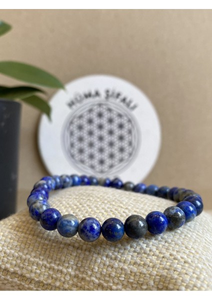 Lapis Lazuli Doğal Taş Bileklik (Mühürlü) 6mm