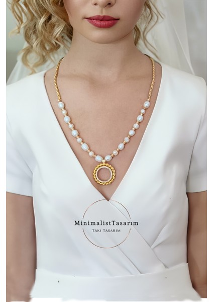 Çeyreklik Altın İncili Çelik Kolye fırsatları