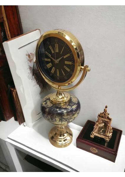 Gold Metal Seramik Ofis Salon Otel Masa Saati 55*25 cm fırsatları