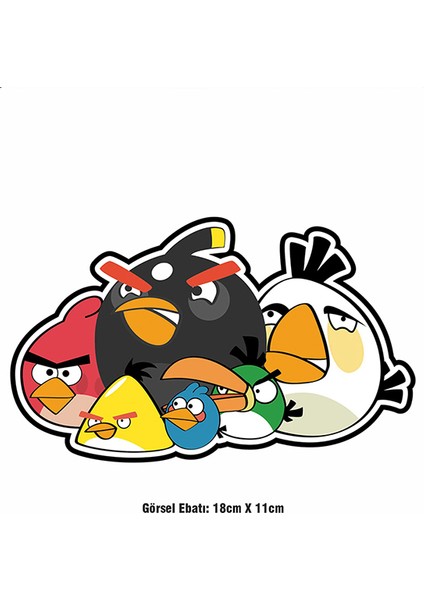 Angry Birds Ütü ile Yapışan Tekstil Dtf Baskı
