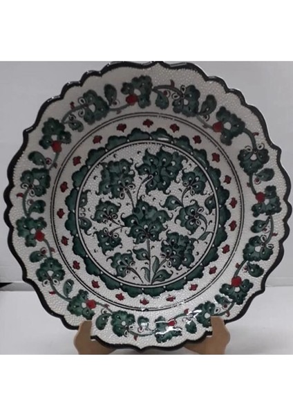 -Çini El Emeği Teşhip Sanatı Özel Tasarım Kabartma Desenli Çini 30 cm Duvar Tabağı Sultan Çini -Çini El Emeği Teşhip Sanatı Özel Tasarım Kabartma Desenli Çini 30 cm Duvar Tabağı ÇT00001544