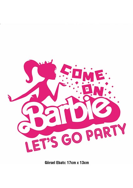 Barbie 1 Adet Büyük Ütü ile Yapışan Tekstil Dtf Baskı