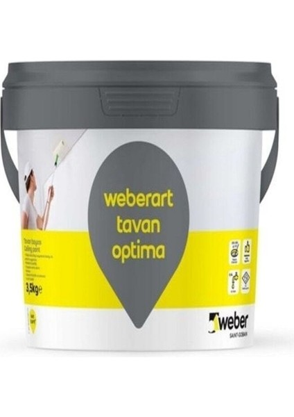 Webertweber Art Tavan Optima Boya Beyaz 10 kg Tavan Boyası Saint-Gobaın
