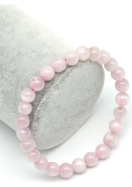 Kunzit Doğal Taş Bileklik 8 mm Küre Kesim