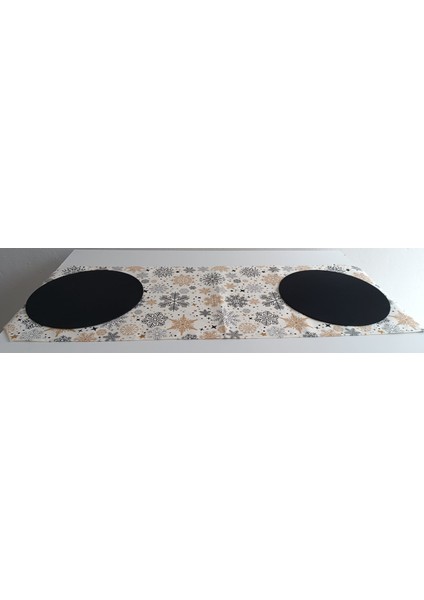 Amerikan Servis Runner ve 2li Supla Takımı Kar Tanesi Desenli