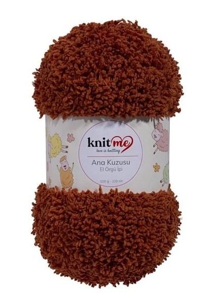 5 Adet Ana Kuzusu Battaniye Hırka Kuzu El Örgü İpi 755 Kahverengi