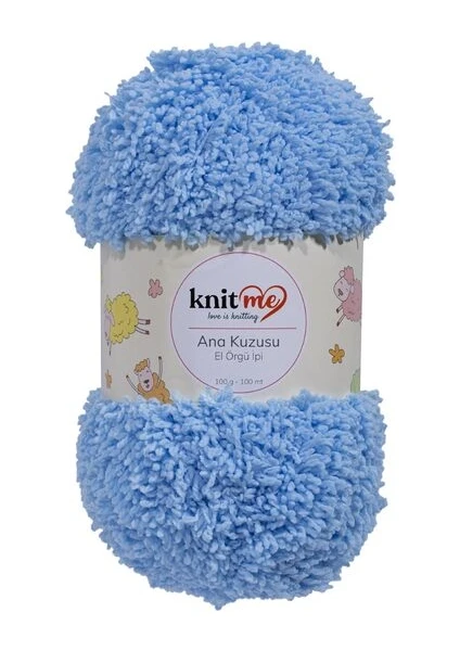 Knit Me 5 Adet Ana Kuzusu Battaniye Hırka Kuzu El Örgü Ipi 709 Mavi