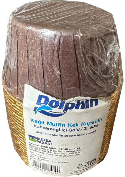 Muffin Kağıt Karton Altın Kahve Cupcake Kek Kalıbı Kapsülü Kabı - 25 Adetlik 5 Paket fiyatları