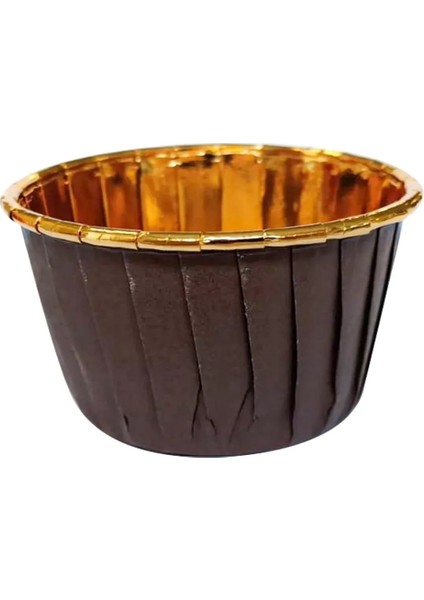 Muffin Kağıt Karton Altın Kahve Cupcake Kek Kalıbı Kapsülü Kabı - 25 Adetlik 5 Paket modelleri