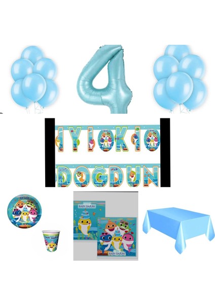 Mini Party Store Baby Shark Parti Seti