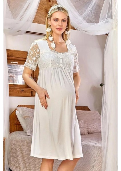 Cossy By Aqua 24168 Çiçek Detaylı Hamile Lohusa Gecelik fiyatları