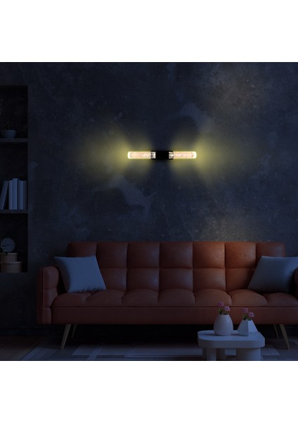 Bhbackhome Şık Tasarım Modern Ledli Aplik Siyah 42 cm