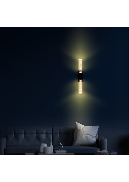 Bhbackhome Şık Tasarım Modern Ledli Aplik Siyah 42 cm