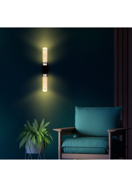 Bhbackhome Şık Tasarım Modern Ledli Aplik Siyah 42 cm