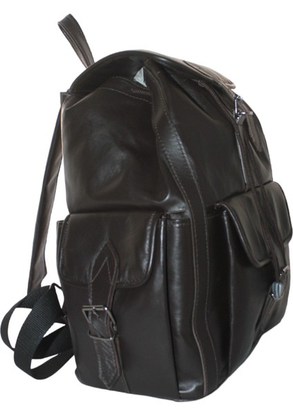 Hakiki Kahverengi Kadın Erkek kullanımlı Sırt Omuz Çantası 3cep ÇntKahverengi3cepk-03 modelleri