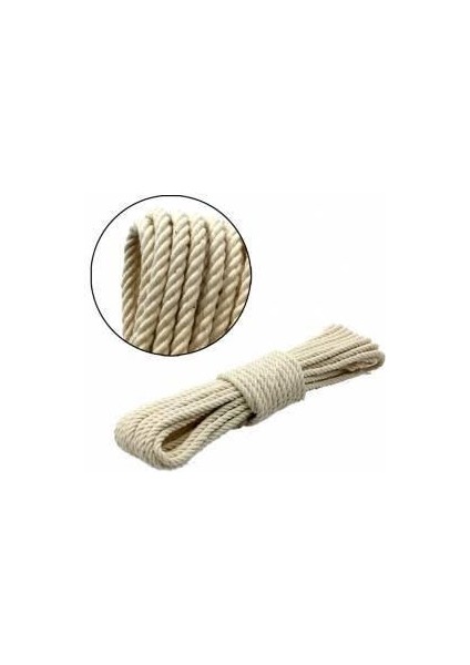 Boyasız Has Pamuktan Üretim 20 Metre Naturel Çamaşır Ipi Çamaşır Ipi Çok Amaçlı Naturel Ip Asma Ipi