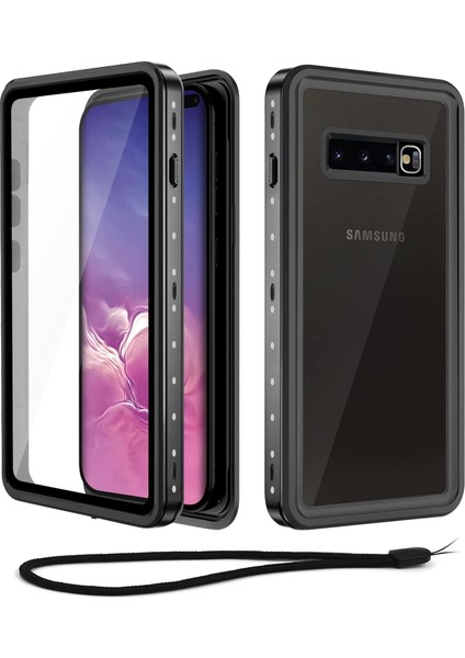 MTK Moveteck Samsung Galaxy S10 Plus Kılıf 360 Derece  Su Geçirmez Telefon Kılıfı