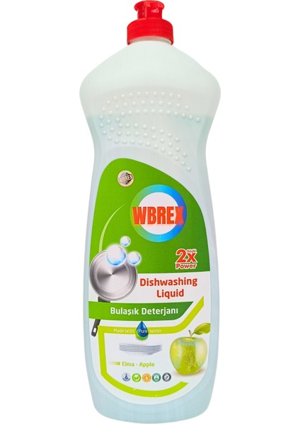 Sıvı Bulaşık Deterjanlı-Elma KOKULU-650 ml *5