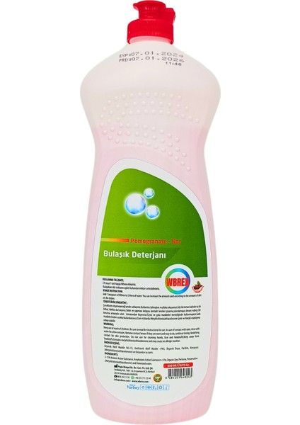 Sıvı Bulaşık Deterjanı Nar Kokulu 650 ml * 5