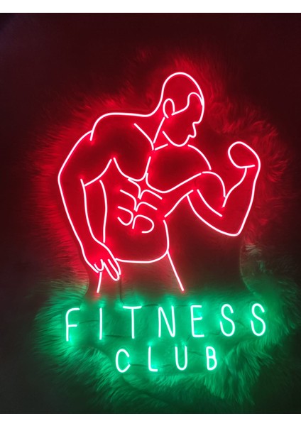 Fitness Club Spor Salonu Neon TABELA(80X50CM)