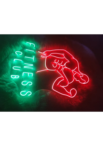 Fitness Club Spor Salonu Neon TABELA(80X50CM) fiyatları