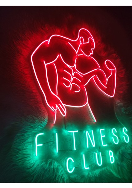 Fitness Club Spor Salonu Neon TABELA(80X50CM) modelleri