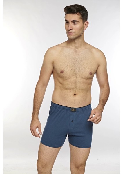 Önü Düğmeli Erkek Havlu Bel Boxer K13230 - Indigo fiyatları