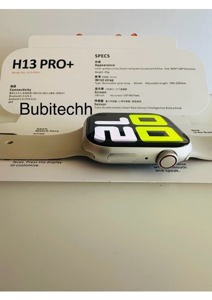 H13 Pro Plus Plus Akıllı Saat 1.95 Inç 45M Pusula/gps Sesli Görüşme  1gb Hafıza