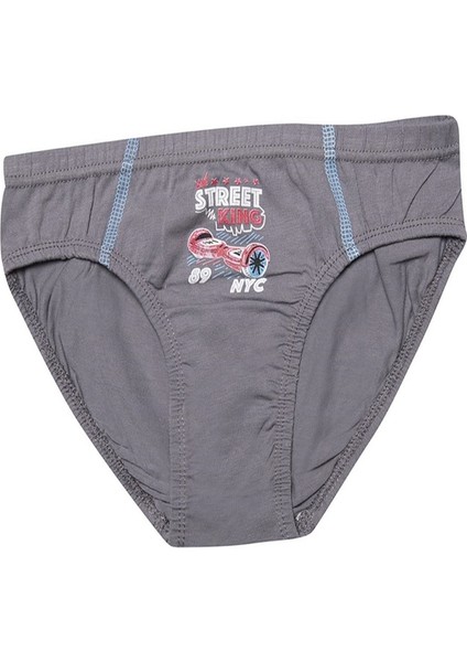 1019X12 Erkek Çocuk 12'li Karışık Desen Likralı Slip Külot-Renkli fiyatları