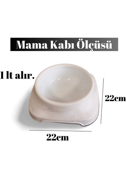 Mama Kabı ,köpek Mama Kabı,tekli Plastik Mama Kabı , Kedi Mama Kabı 1 Lt Hazneli  Yıkanabilir