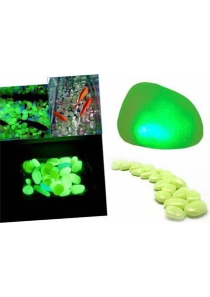 50 Adet Bahçe Için Fosforlu Çakıl Taşı Gece Parlayan Fosforlu Çakıl Taşları Akvaryum Dekoratif fırsatları