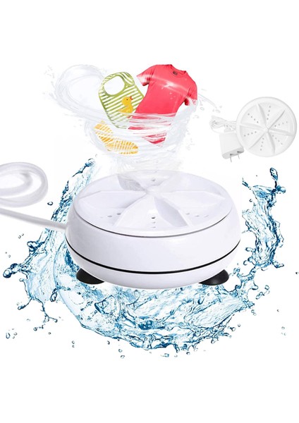 Sunup Taşınabilir Seyahat Tipi Mini Ultrasonik USB Li Yıkama Makinesi Çamaşır Makinası 10X5.5 cm