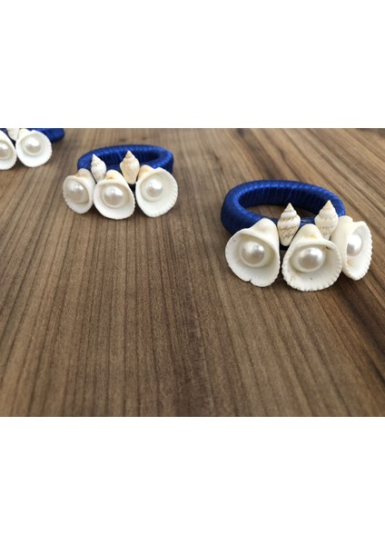 Deniz Kabuğu Peçete Halkası Model - 2 (6 Adet)