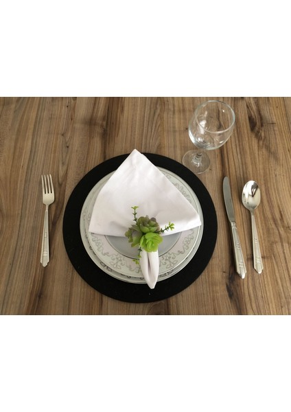 Sukulent Çiçeği Peçete Halkası Model 1 (6 Adet)