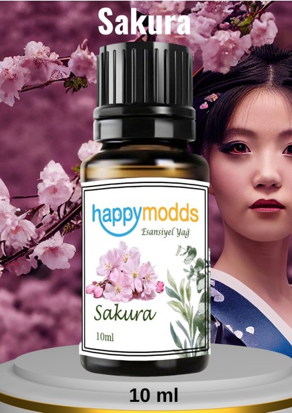 Sakura Çiçeği Aromaterapi Uçucu Yağ Esansiyel Buhurdanlık Yağı 10 ml