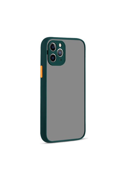 iPhone 11 Pro Kenarları Renkli Arkası Buğulu Şık Hux Silikon Kılıf