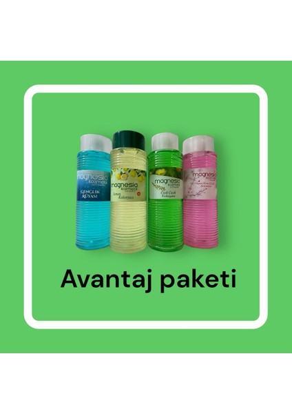 Kolonya Sepeti 4'lü Set (Gençlik - Limon - Gizli Çiçek - Japon Kirazı Çiçeği)