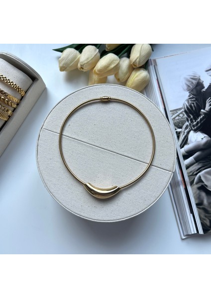 Çelik Gold Vintage Mıknatıslı Kolye