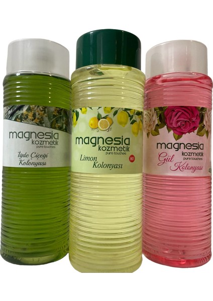 Kolonya 3'lü Special Set (İğde Çiçeği - Limon - Gül Kolonyası) 400 ml