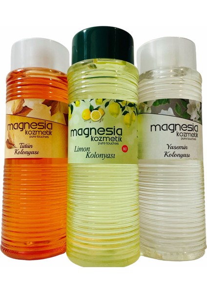 Kolonya 3'lü Yasemin Set (Tütün Limon - Yasemin) 400 ml