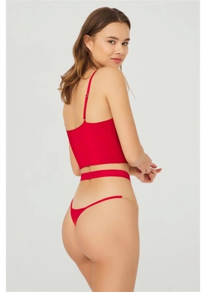 Dantelli Zincir Detaylı Tanga KÜLOT-6023-KIRMIZI fiyatları