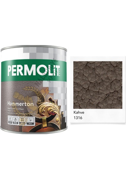 Hammerton Dekoratif Metal Boyası Kahve 0.75 Lt.