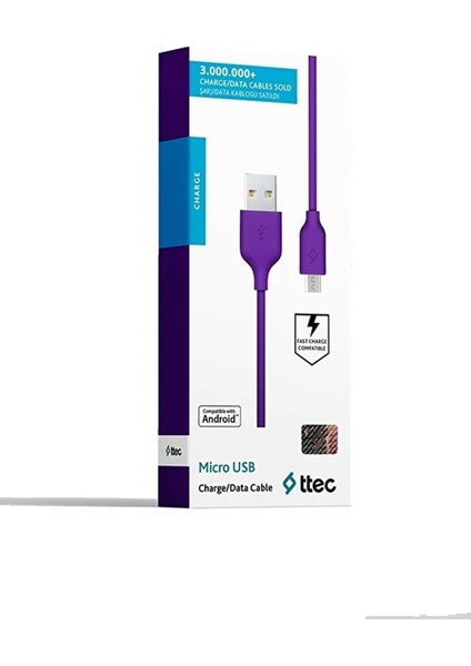 2DK7530MR Mıcro USB Kablosu Mor