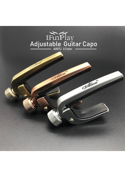 Gümüş Tarzı Alice A007J Ayarlanabilir Rulo Metal Gitar Capo Kelepçe Anahtar Capotrast Akustik Elektro Gitar Ukulele Gümüş Bronz (Yurt Dışından) fiyatları