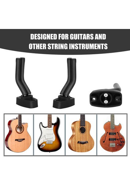 1 Adet Tarzı Elektrik Akustik Gitar Bas Ukulele Yaylı Enstrüman Için Kaymaz Duvara Montaj Gitar Askı Kanca Tutucu (Yurt Dışından) fırsatları